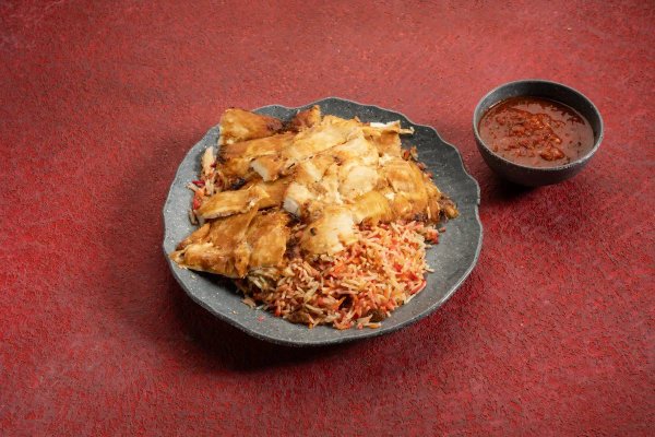 شاورما مع رز أبيض